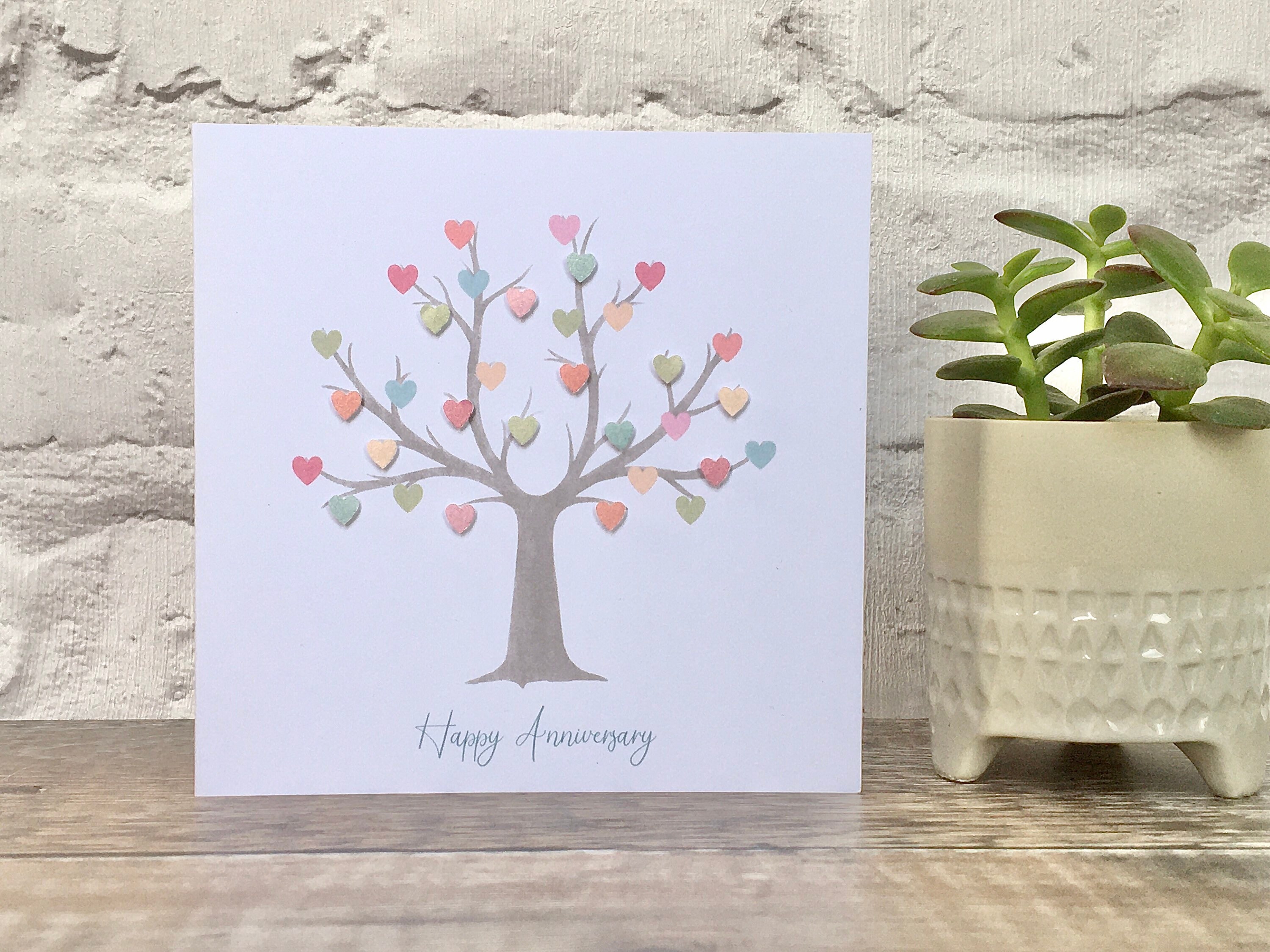 Tree of Life Card Personalised Tree Card with Embellished Etsy