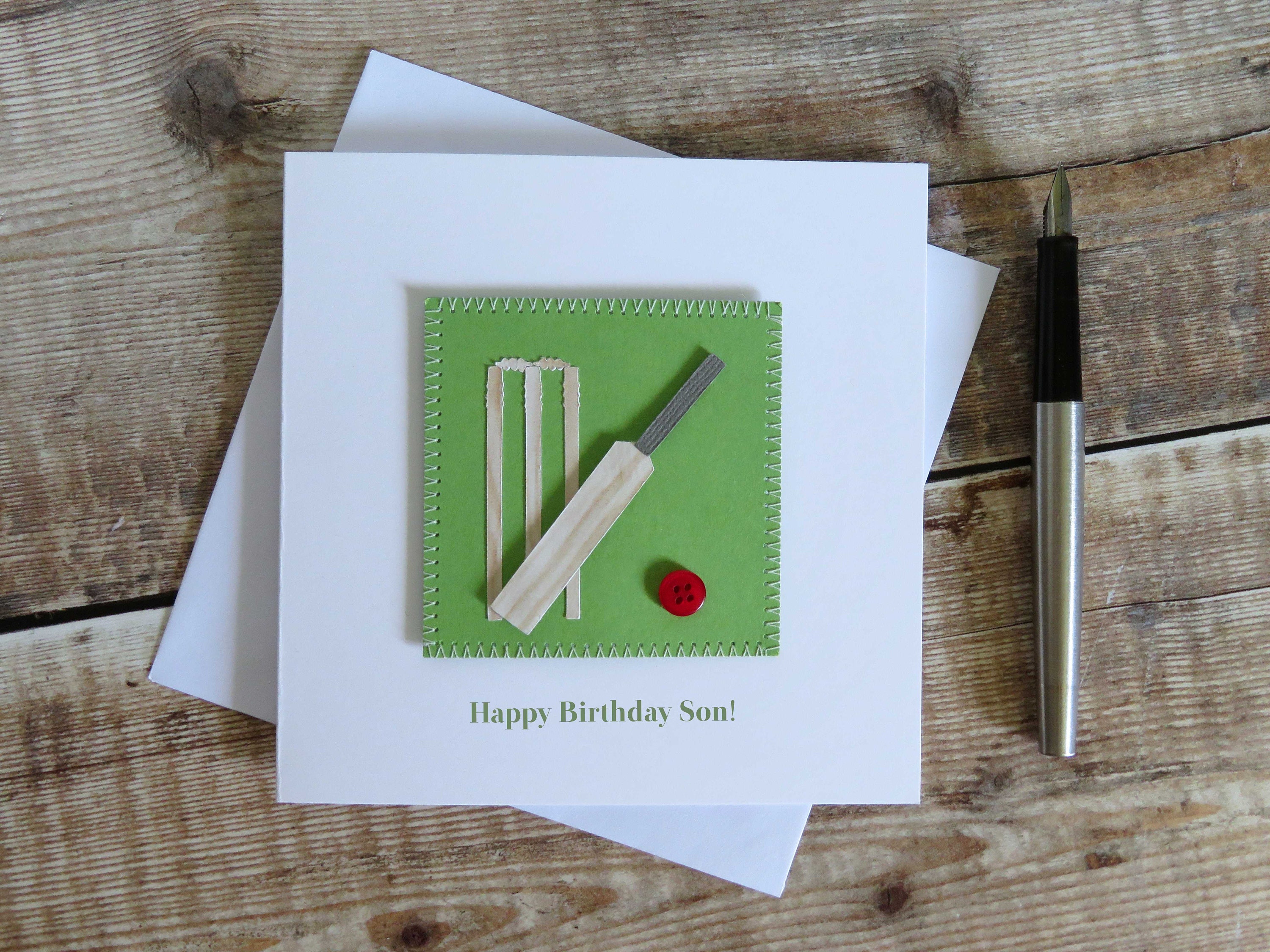 Fathers Day Cricket Card Cricket Enthusiast Birthday Card Etsy