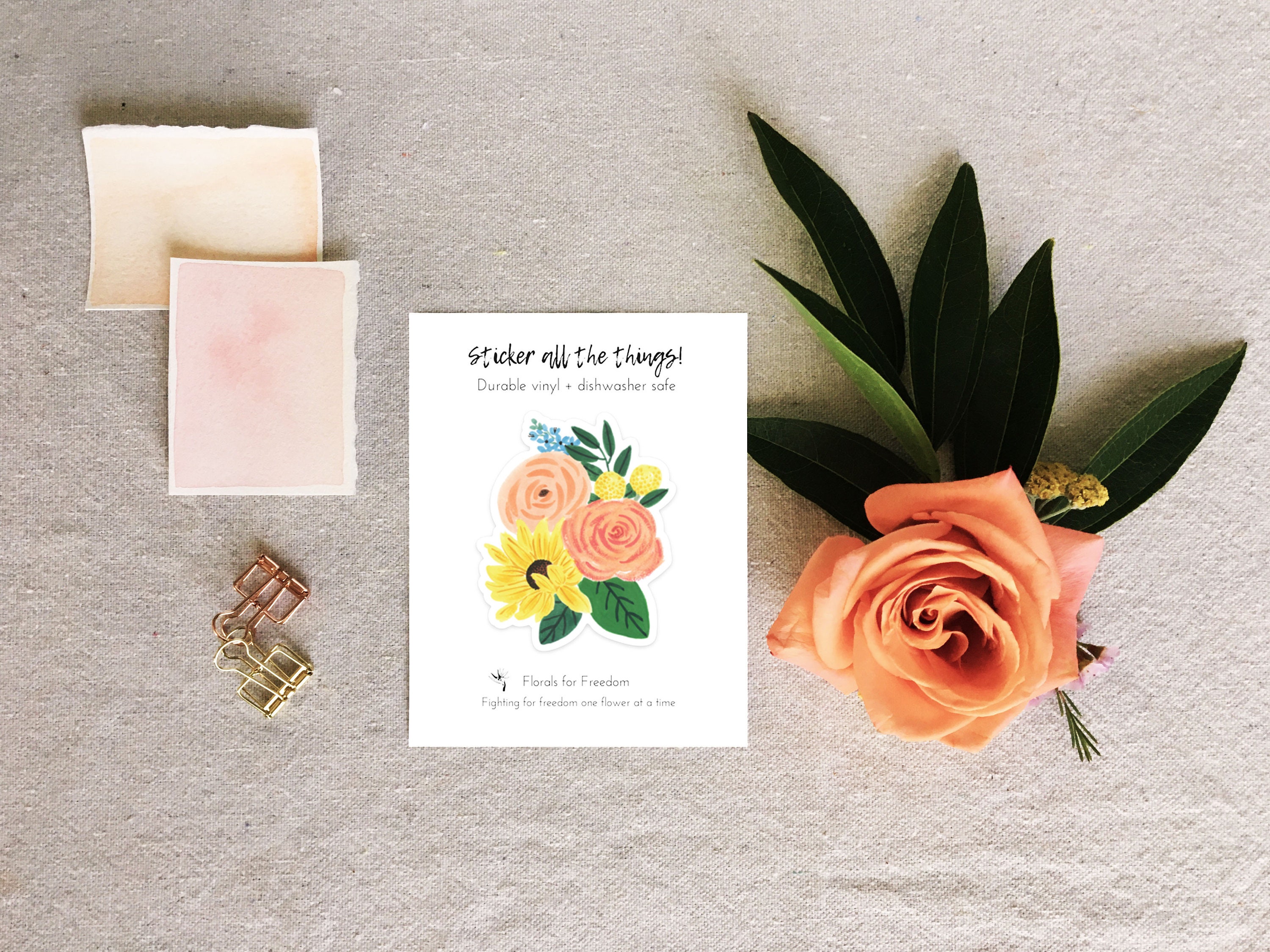 Old-Time Mini Floral Stickers