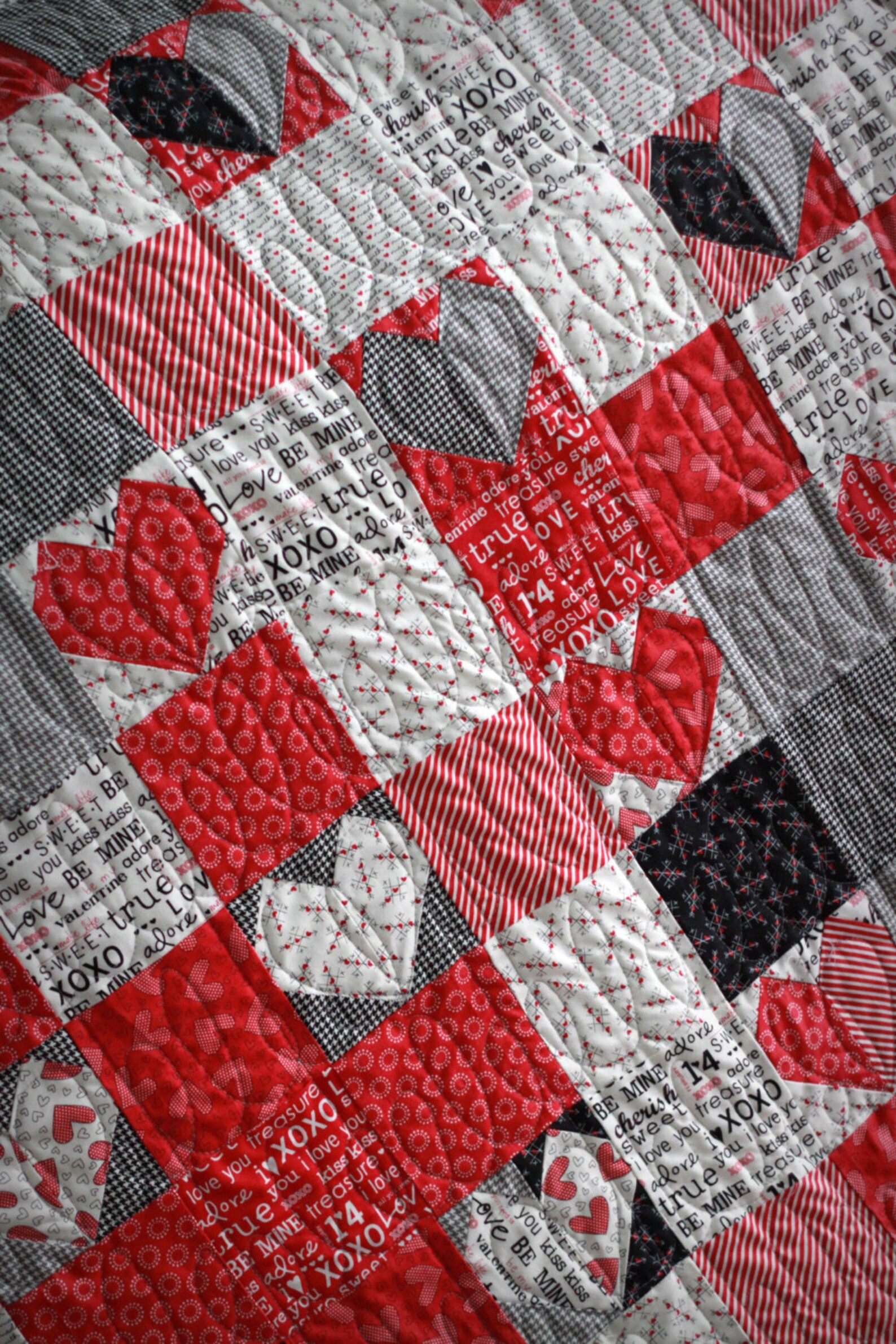 Valentine Quilt Pattern//throw Pattern//lap Quilt Pattern//heart Quilt