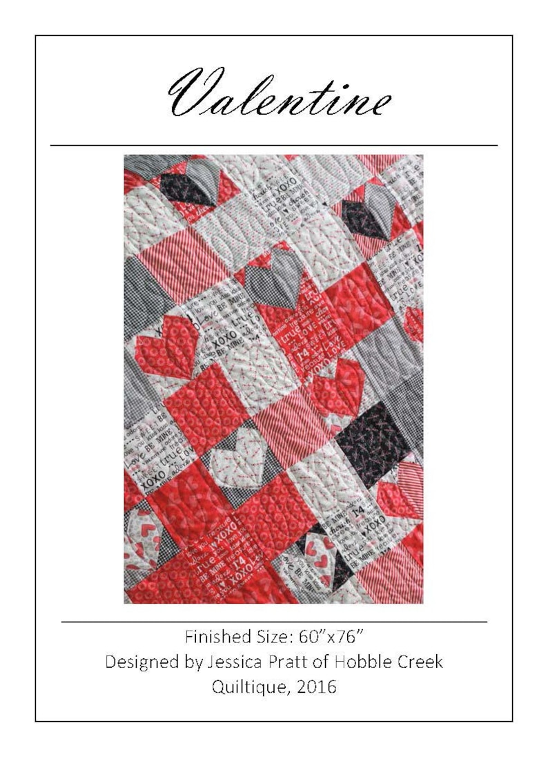 Valentine Quilt Pattern//throw Pattern//lap Quilt Etsy