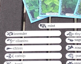 Engraved Aluminum Garden Markers: Herb, Flower, Fruit Labels