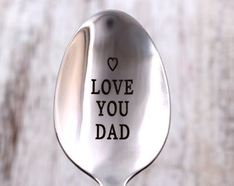 Engraved "Love You Dad" Stainless Steel Spoon, Father's Day Gift