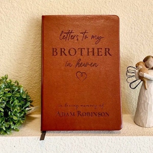 Letters to my Brother in Heaven, Brother Memorial Journal | Letters to Brother in Heaven Journal, Sibling Memorial | Brother Sympathy Gift