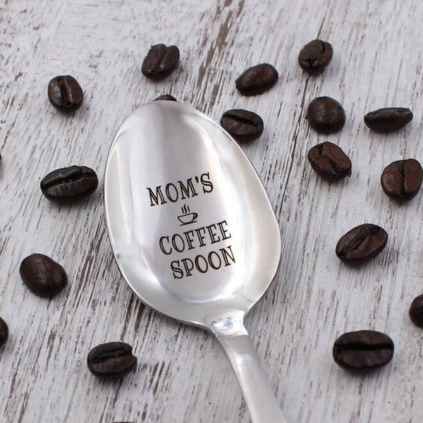 Mom's Coffee Spoon: Engraved Stainless Steel Gift