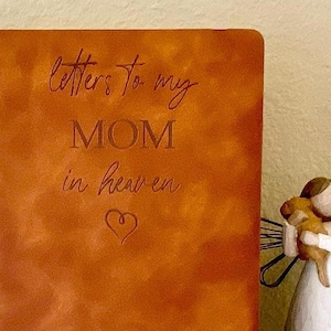 Letters to my MOM in Heaven, Mother Memorial Vegan Journal | Letters to Mom in Heaven Journal, Mother Memorial | Loss of Mom Sympathy Gift