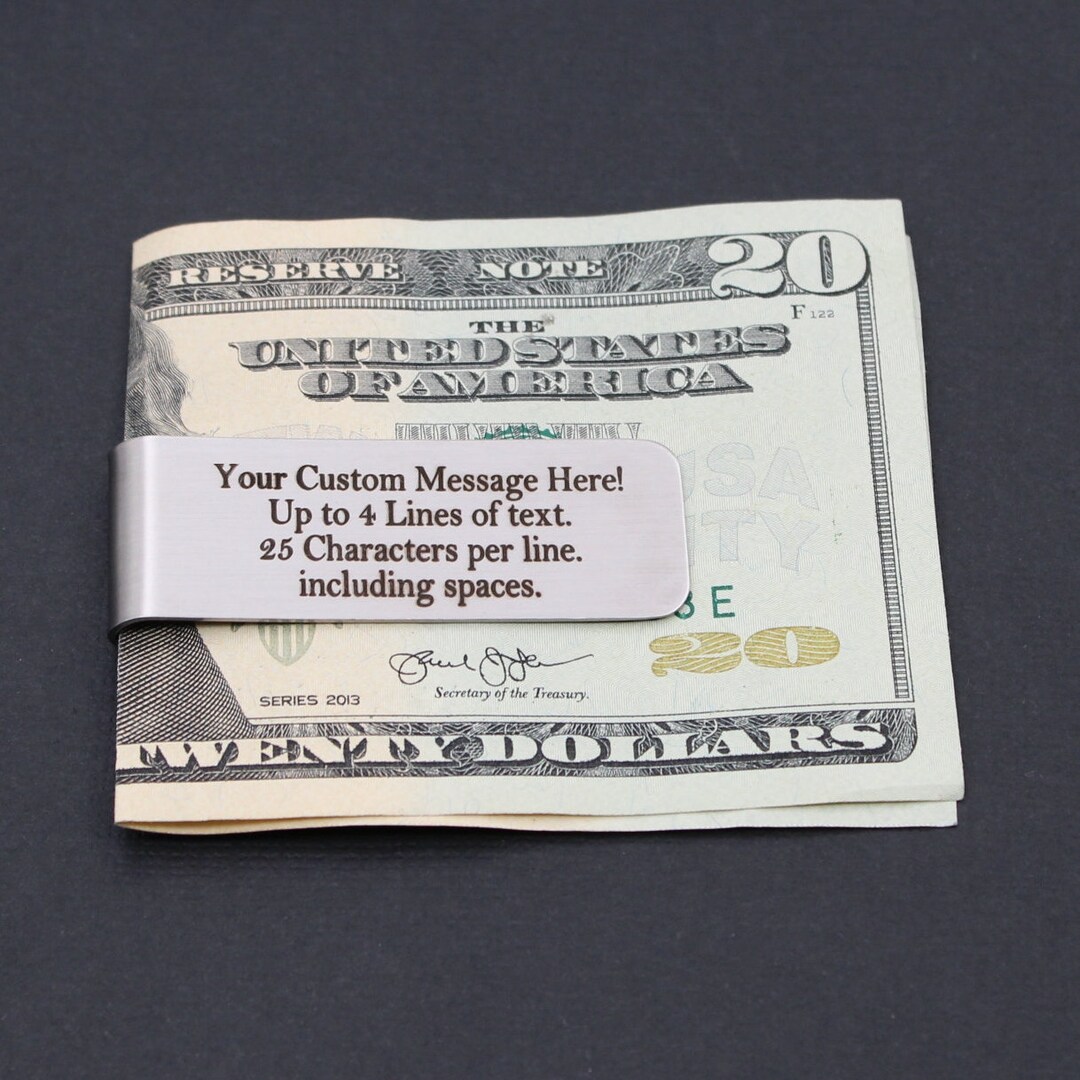 Custom Engraved Money Clip, Personalized Stainless Steel Gift - Etsy