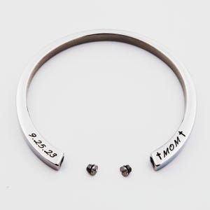 Silver Two Ash opening Urn bracelet for human ashes Cremation Jewelry Bracelet Cremation Memorial Urn, Cremation Cuff Urn Bracelet for Ashes