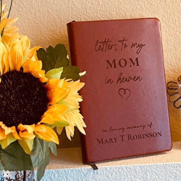 Letters to my MOM in Heaven, Mother Memorial Vegan Journal | Letters to Mom in Heaven Journal, Mother Memorial | Loss of Mom Sympathy Gift