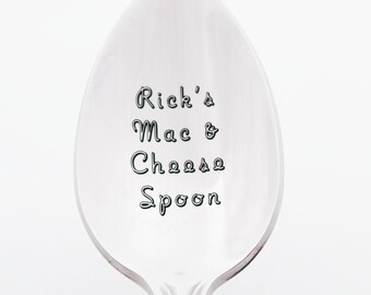 Personalized Mac and Cheese Spoon: Engraved Stainless Steel Spoon