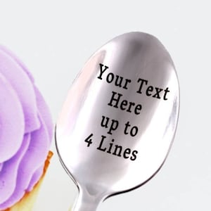 Design your own ~ Custom Text Spoon, Customized for you Engraved Steel Spoon, Neat Gift, Unique Gift, Personalized Spoon Present Gift