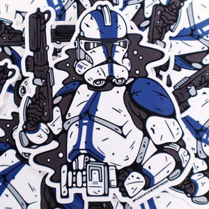 Phase II Clone (501st) | Clone Trooper | Star Wars Vinyl Sticker | Nerd Stocking Stuffer Gift for Him