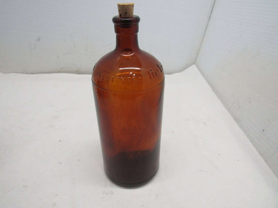 Vintage Hilex Bleach Bottle 8.25 Inch Tall Made USA Amber Etsy
