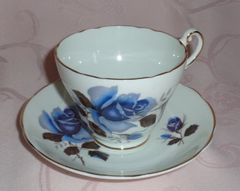 Egan PWM02I/B Set Tazze Caffe, Modello Sweet Love, Porcellana, Blu, 2