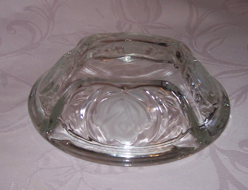 Vintage KIG Indonesia Clear Pressed Glass Ashtray Etsy