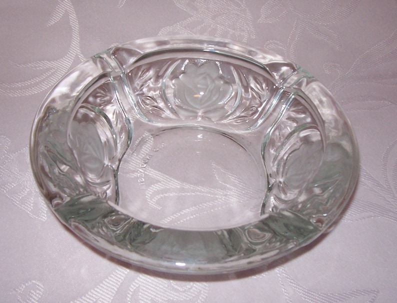 Vintage KIG Indonesia Clear Pressed Glass Ashtray Etsy