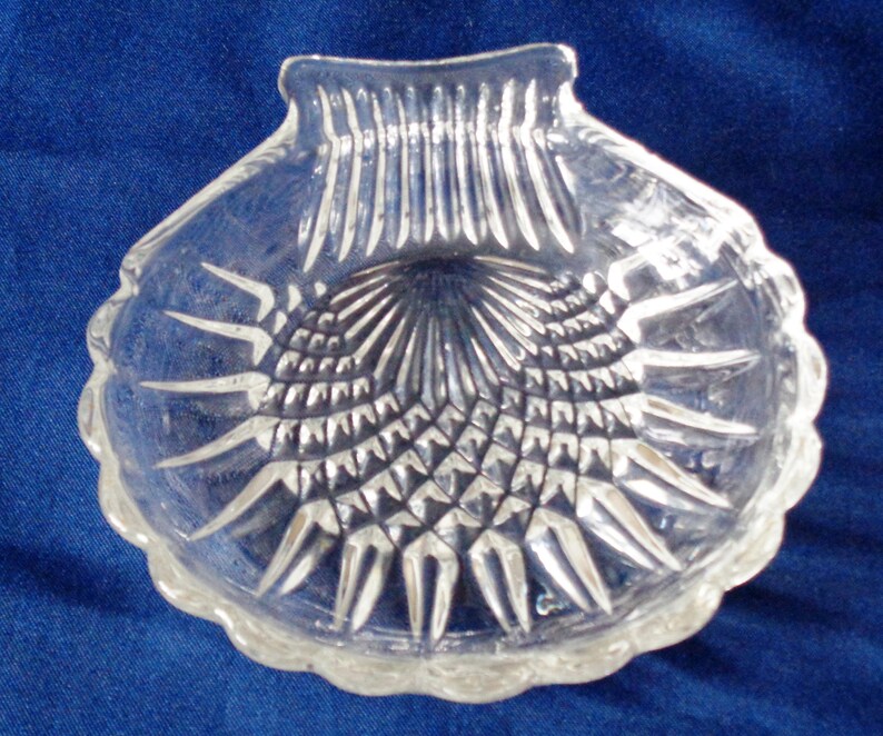 Vintage Depression Glass Scalloped Shell Clear Candy Dish Etsy