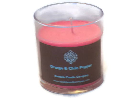 New! Orange and Chili Pepper Scented Candle in Straight Tumbler