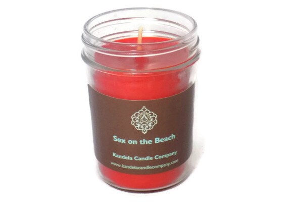 New! Sex on the Beach Scented Candle on 8 oz. Jelly Jar