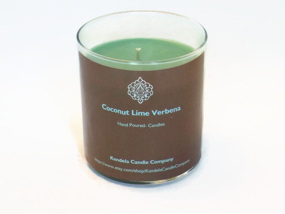 Coconut Lime Verbena Scented Candle 13 oz. Straight Jar