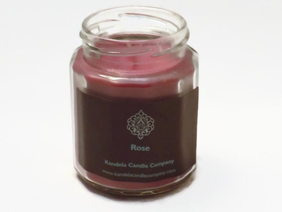New! Rose Scented Candle in 9 oz. Twelve Sided Jar