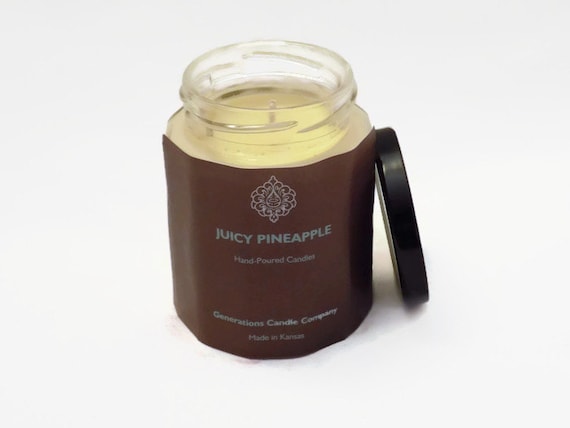 Juicy Pineapple Scented Candle 9 oz. Twelve Sided Container