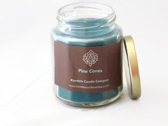 Pine Cones Scented Candle in Twelve Sided Jar