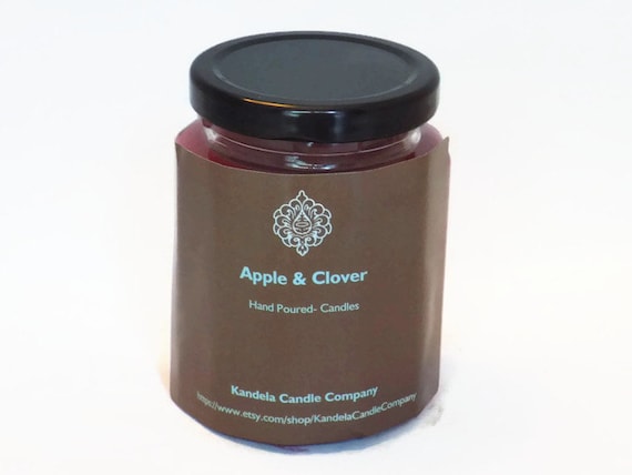 Apple and Clover Scented Candle 9 oz. Twelve Sided Jar