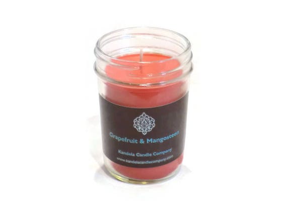 New! Grapefruit and Mangosteen Scented Candle in Jelly Jar