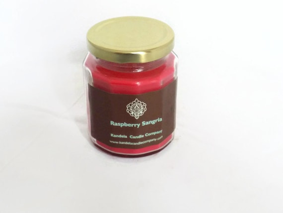 Raspberry Sangria Scented Candle in Twelve Sided Jar