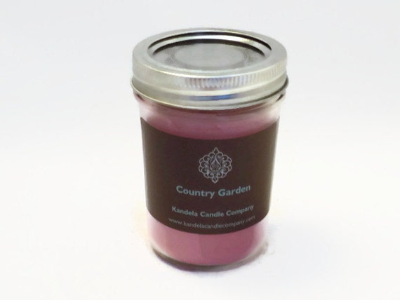 Country Garden Scented Candle in 8 oz. Mason Jar
