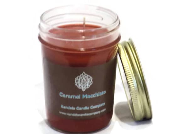 Caramel Macchiato Scented Candle in Jelly Jar