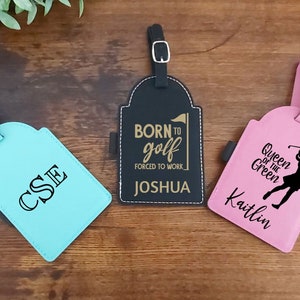 Golf Bag Tag Womens Golf Gifts Golf Gifts For Men Golf Accessories Custom Golf Gifts Personalized Golf Tee Holder image 3