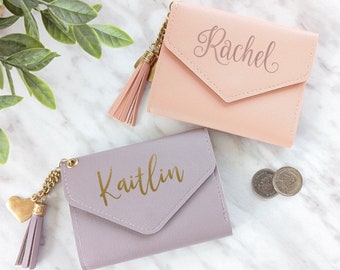 Personalized Bridesmaid Wallet | Personalized Mini Wallet | Customized Faux  Leather Wallet | Bachelorette Favors | Bach Party Gift