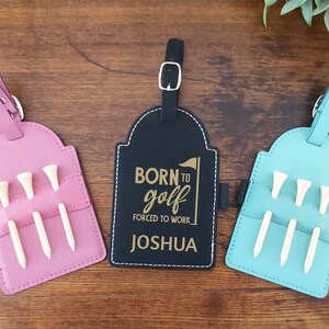 Golf Bag Tag Womens Golf Gifts Golf Gifts For Men Golf Accessories Custom Golf Gifts Personalized Golf Tee Holder image 4