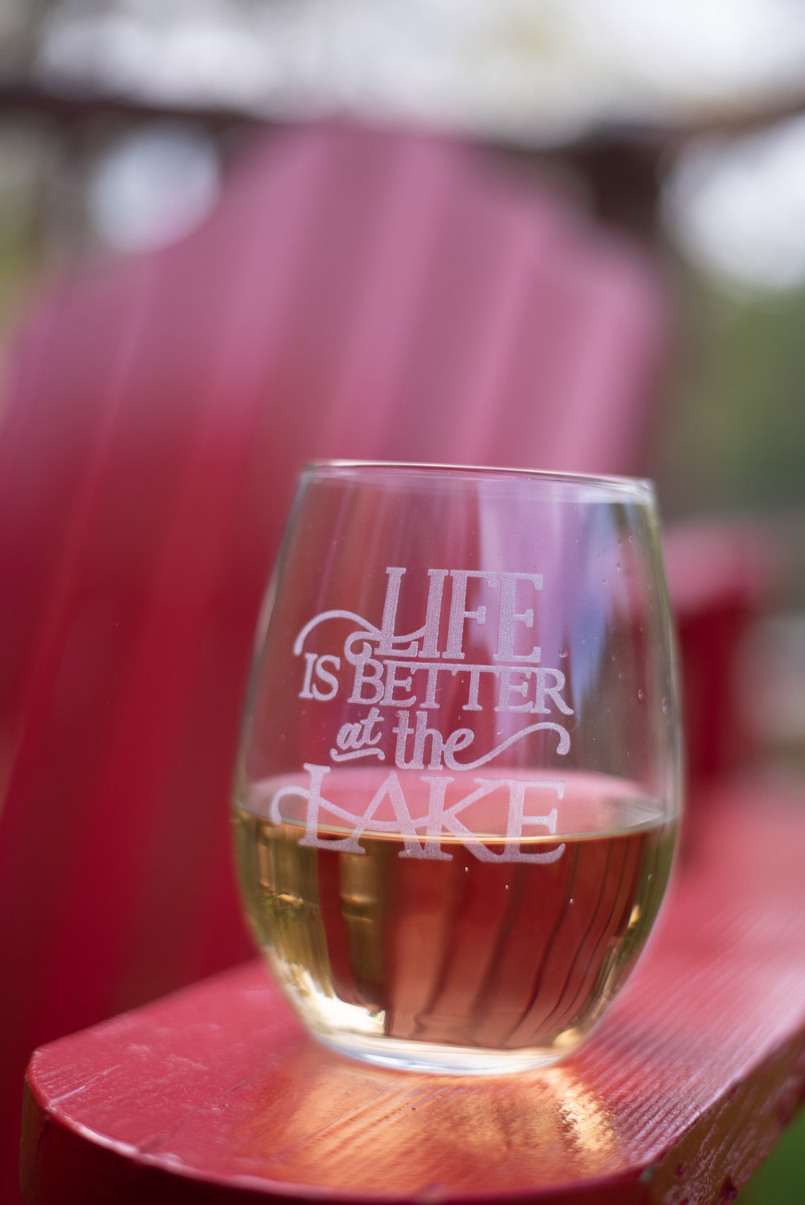 Lake Life Wine Glass Lake House Decor Lake Decor Country Etsy