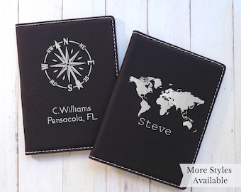 Personalized Passport Holder for Him, Passport Cover Personalized Gifts for Men, Personalised Travel Wallet, Travel Gifts for Boyfriend