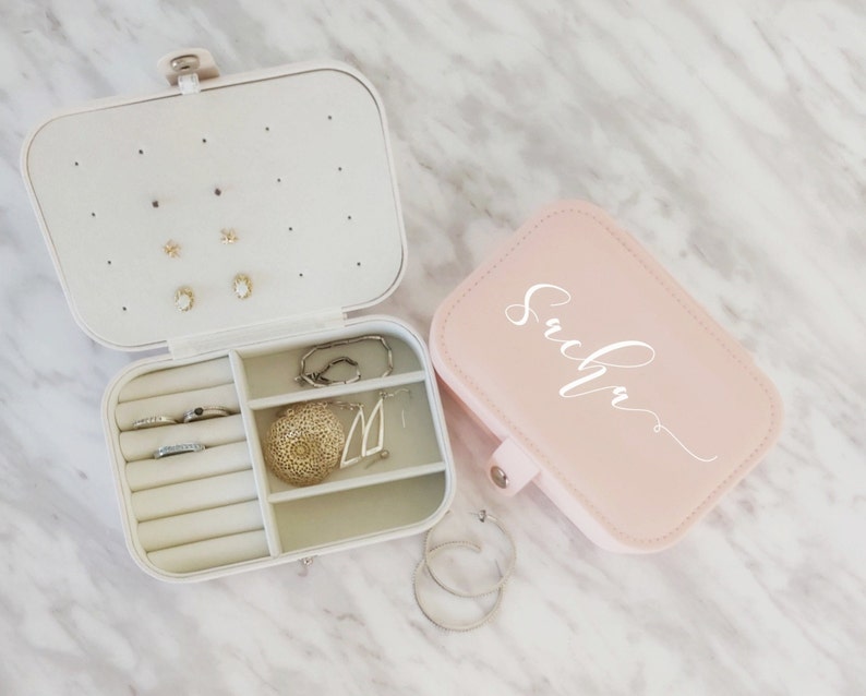 Monogram Jewelry Case Monogrammed Jewelry Box Personalized Etsy