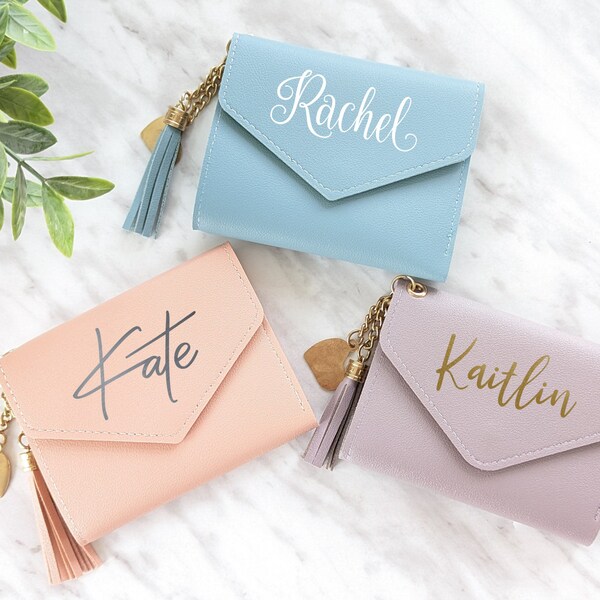 Personalized Gifts Purse Female | Vegan Leather Wallet | Custom Credit Card Wallet | Small Womans Wallet Personalized Wallet For Women