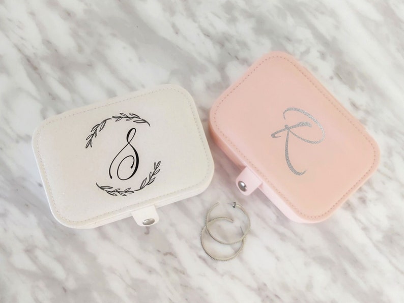 Monogram Jewelry Case Monogrammed Jewelry Box Personalized Etsy België