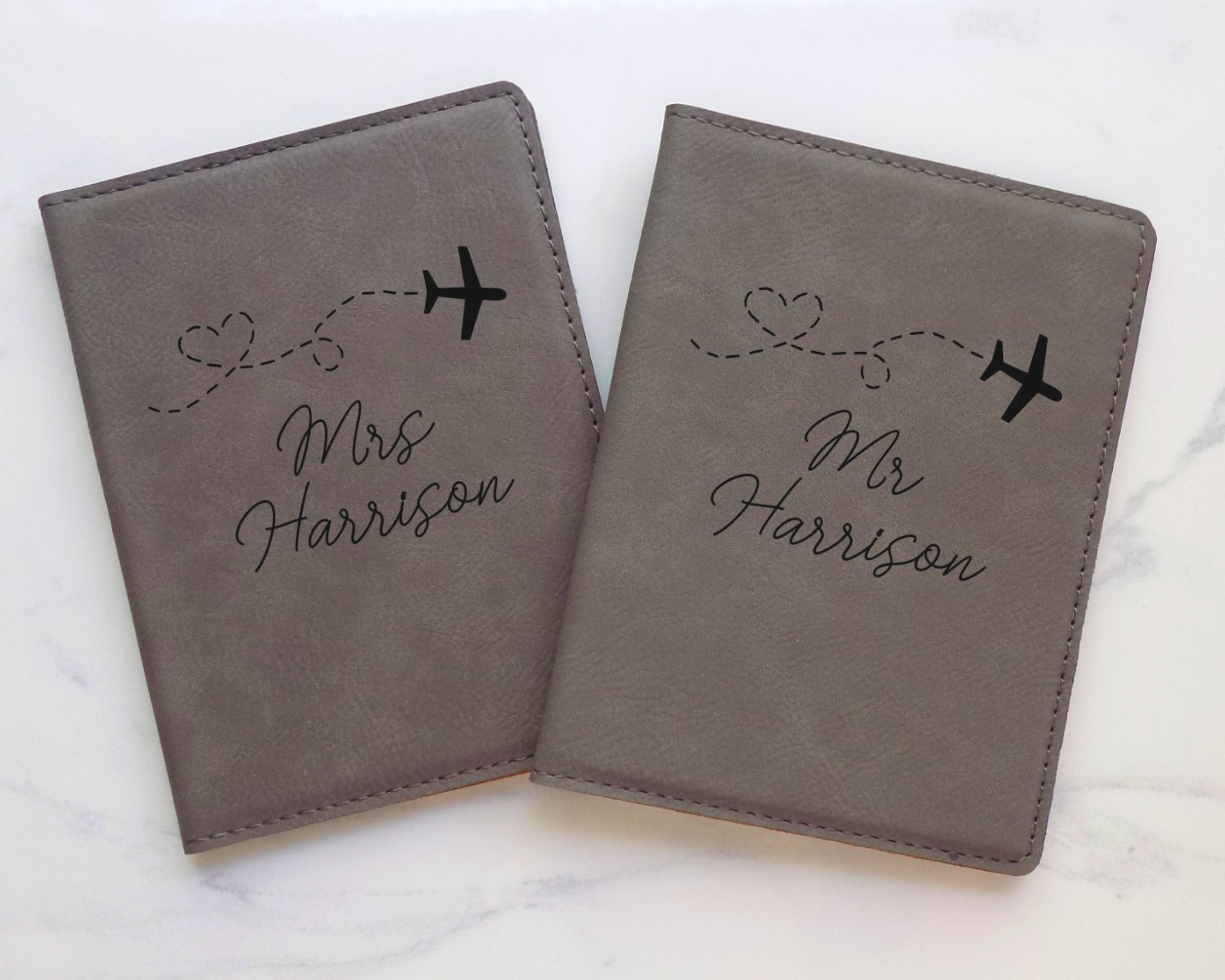Couple Passport Cover Set Personalized Passport Holder Mr and Etsy