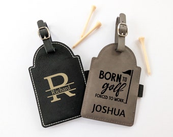 Custom Golf Bag Tag Gift For Groomsmen | Personalized Golf Accessories |  Golf Gifts For Men, Women | Golf Tee Holder | Golf Tournament Gift