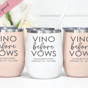 Vino Before Vows | Bachelorette Party Decor | Winery Bach | Napa Bachelorette Party | Bachelorette Party Favors Winery | Wine Bridal Shower