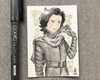 Star Wars The Force Awakens Fan Art Kylo Ren Sketch Card