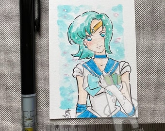 Sailor Moon Sailor Mercury Fan Art Artist Trading Card