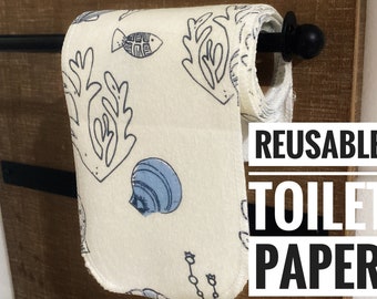 Reusable Bidet Wipes - Unpaper Toilet Paper, Paperless Toilet Tissue, Bidet Cloths, Alternative Biodegradable Toilet Paper, Family Wipes