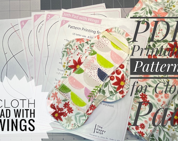 Pad Pattern Printable Cloth Pad Sewing Pattern - PDF Sewing Pattern for Pad With ...