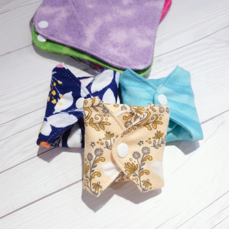 Reusable Cloth Pad Sewing Pattern – Small Pantiliner DIY (PDF Pattern ...