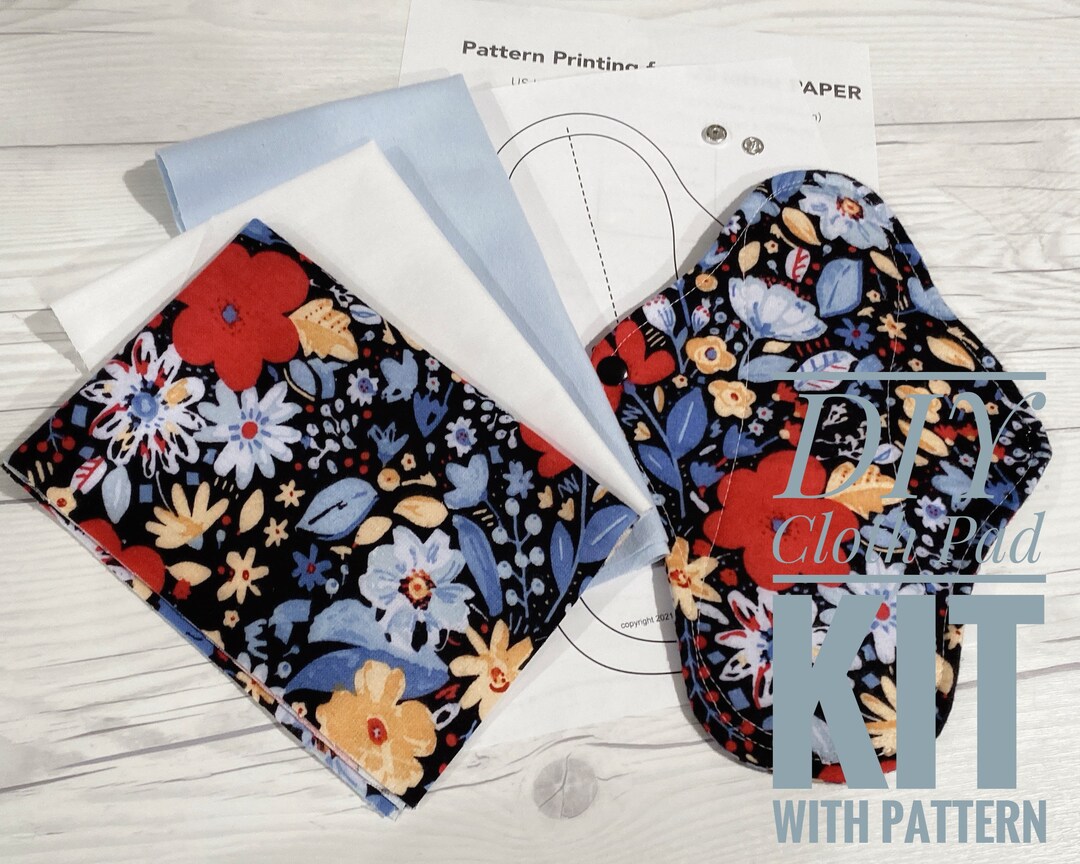 DIY Cloth Pad Kit With Pattern Make Your Own Cloth Pad Regular Size Pad