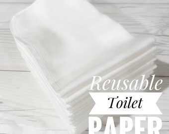 Reusable Un-Toilet Paper - Bidet Towels, Family Cloth - Zero Waste Alternative Toilet Paper, Eco Friendly, Biodegradable, 100% Cotton